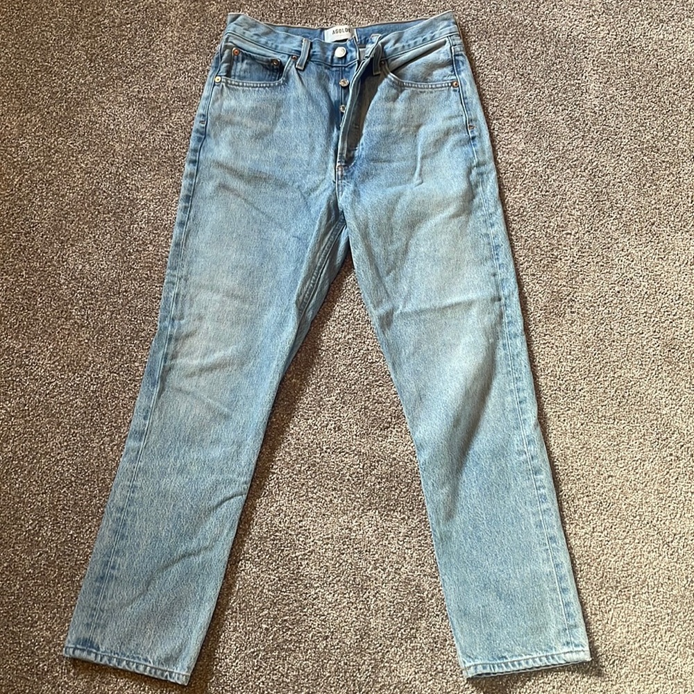 Agolde Riley high rise straight crop jeans